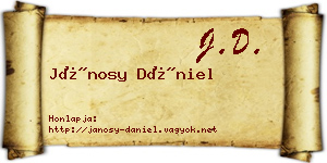 Jánosy Dániel névjegykártya
